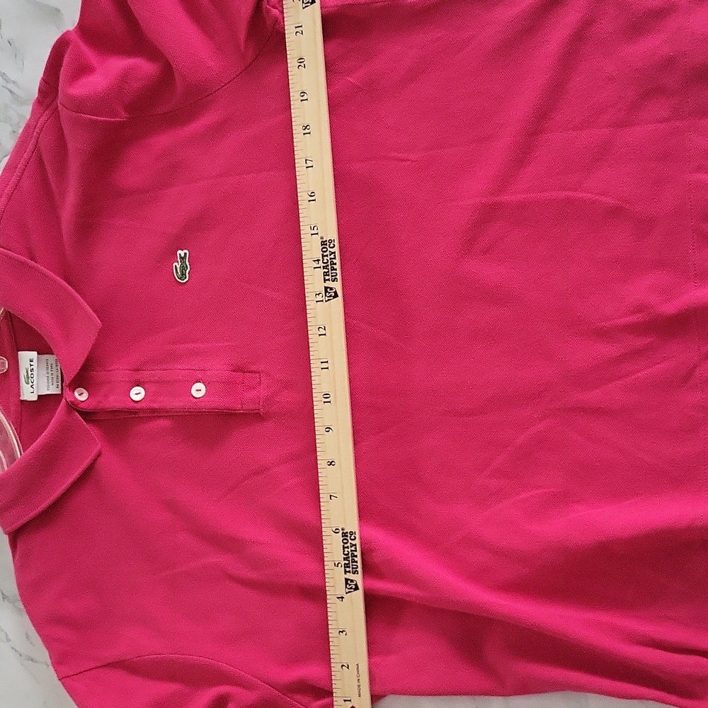 Lacoste Classic Pique Polo Shirt Berry Pink - Picture 5 of 6